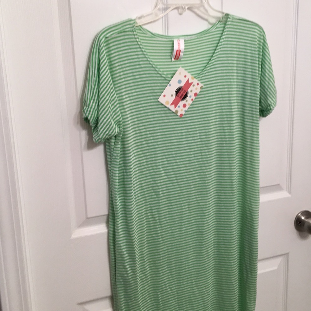 Green Striped Maxi Dress